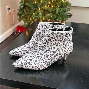 Comfortview Leopard Print Ankle Boots